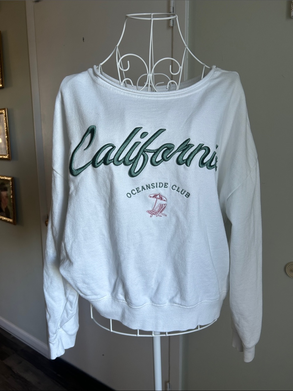 California Oceanside Club White Sweatshirt